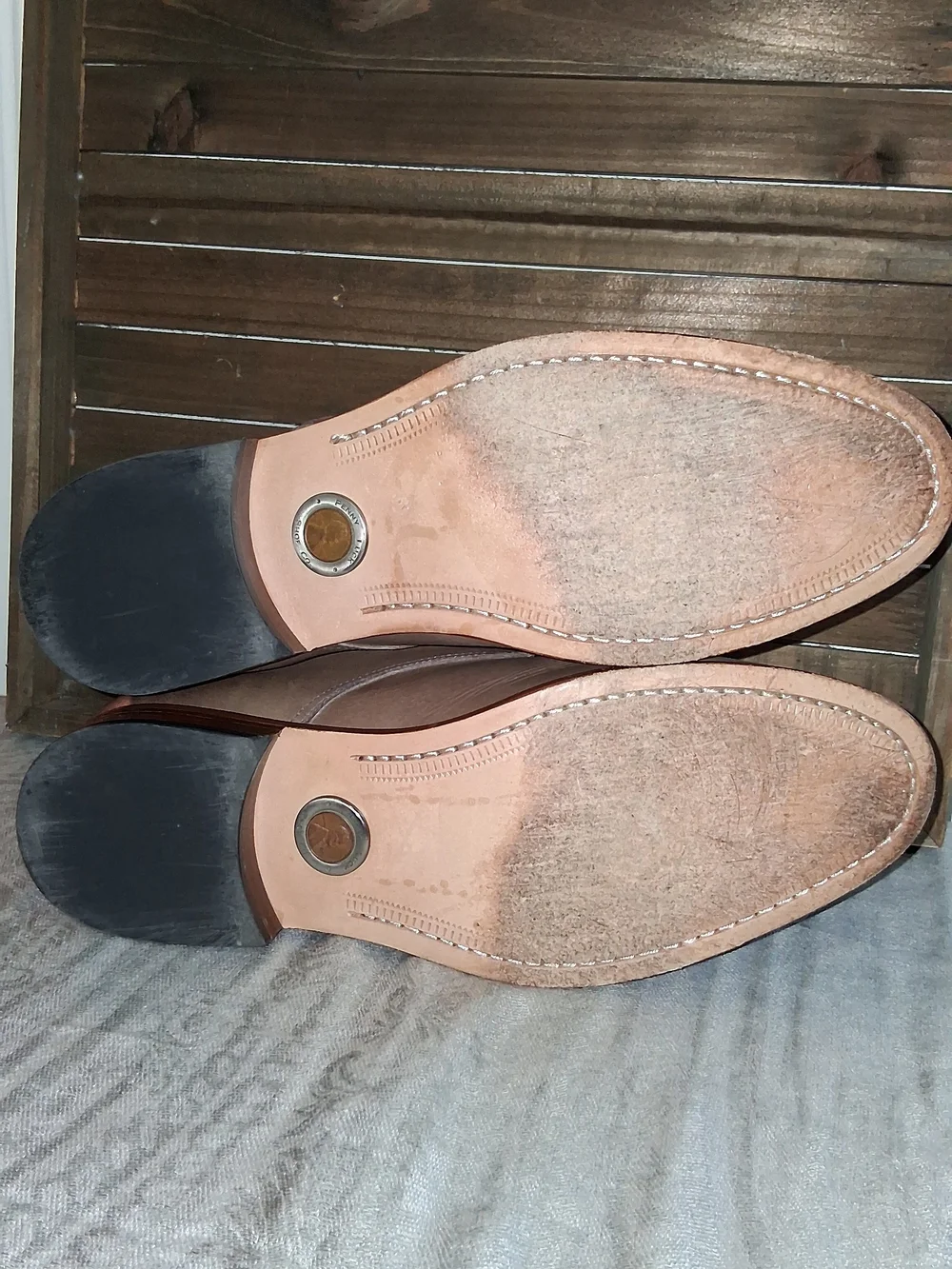 Penny Luck Gambler Taupe Leather Boots with Contrast Laces